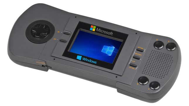 Ein Atari Lynx, ausgestattet für die Ausführung von Windows.