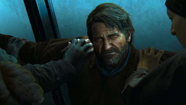A screenshot shows a sad Joel. 