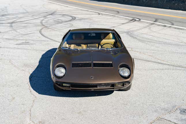 Front of brown Lamborghini Miura P400 S