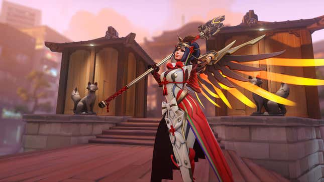 Mercy poses in Overwatch 2.