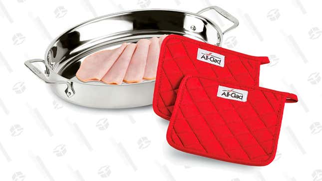 All-Clad Stainless Steel 15&quot; Roasting Pan | $40 | Macy’s | Promo Code VDAY