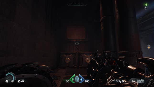 The player looks at a key location.