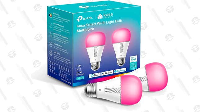 TP-Link Kasa Smart Bulb 2-pack | $20 | Amazon | Clip Coupon