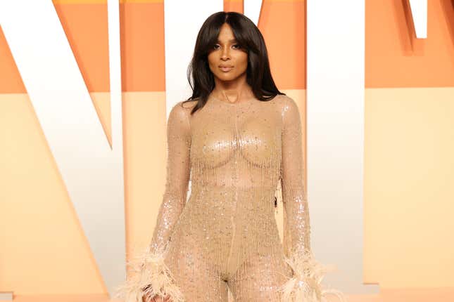 Ciara attends the 2025 Vanity Fair Oscar Party Hosted By Radhika Jones at Wallis Annenberg Center for the Performing Arts on March 02, 2025 in Beverly Hills, California.