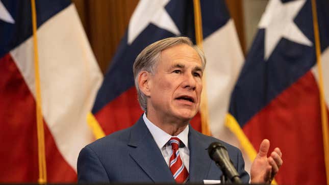 Texas Gov. Greg Abbott announces the reopening of more Texas businesses during the COVID-19 pandemic at a press conference at the Texas State Capitol in Austin on Monday, May 18, 2020. 