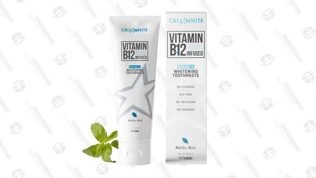 Cali White B12 Toothpaste | $8 | Amazon | Promo Code 203OM7HX