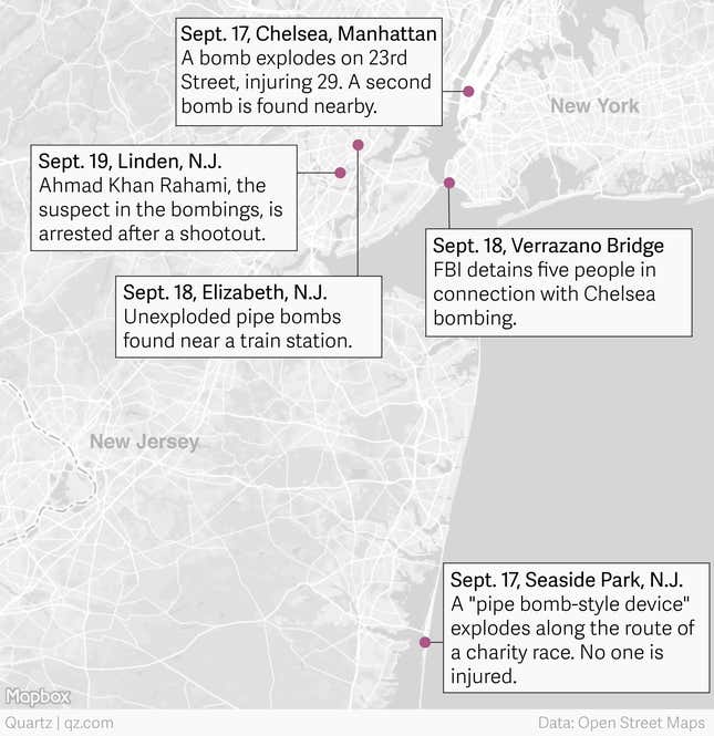Image for article titled Chelsea bombing suspect Ahmad Khan Rahami has been arrested after a shootout with police