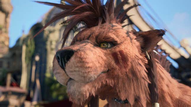 Red XIII looks off camera.