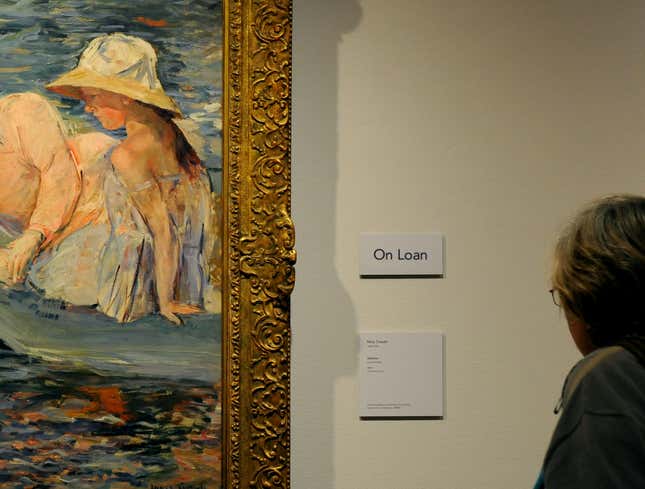 Image for article titled Sign Next To Painting Explains Piece On Loan From Better, Less Pathetic Museum