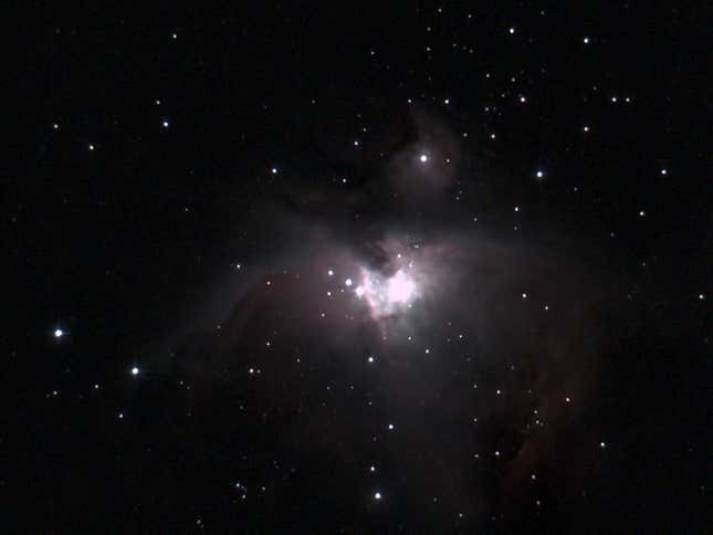 The Great Nebula in Orion. A mere 72 seconds of exposure was all that was needed to bring out this level of detail.
