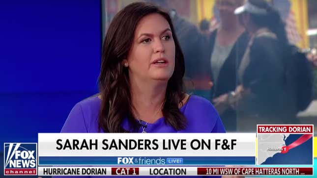 Image for article titled Sarah Huckabee Sanders Is Very Upset That Women Treat Her Like the Monster She Is