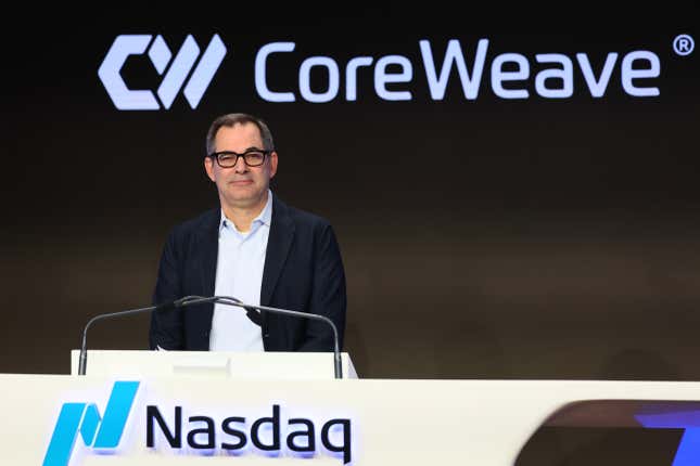 Image for article titled Nvidia-backed CoreWeave's big AI spending spooks investors — and the stock tanks 13%