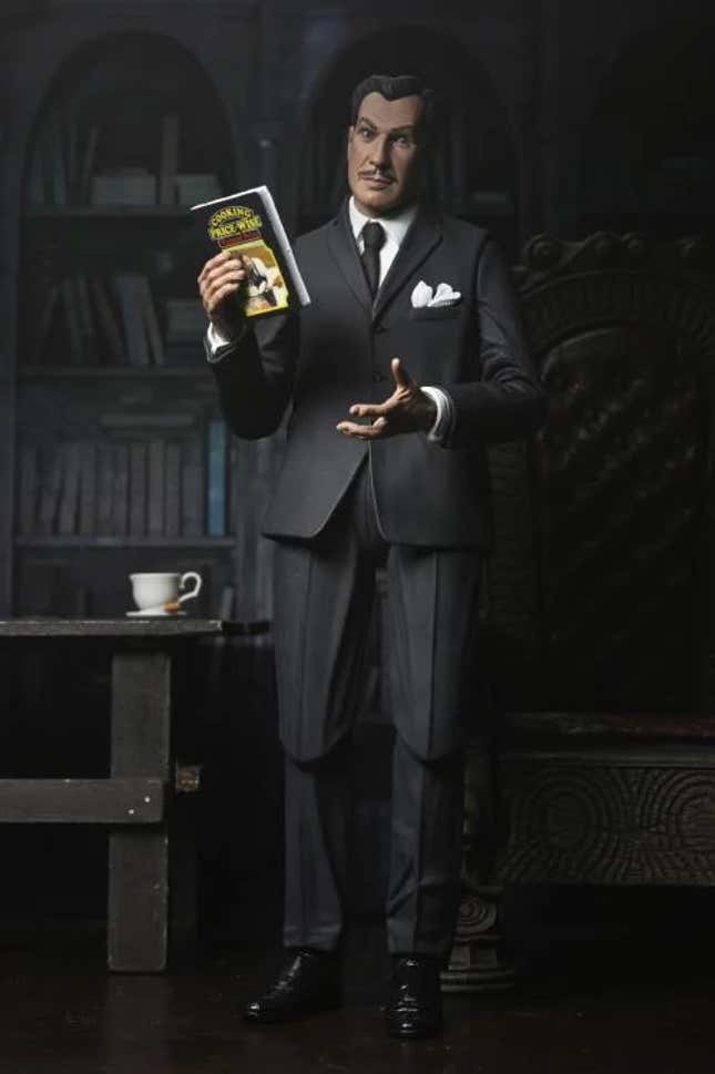 Image for article titled This Vincent Price Figure Comes With a Tiny Cookbook and True Fans Know Why