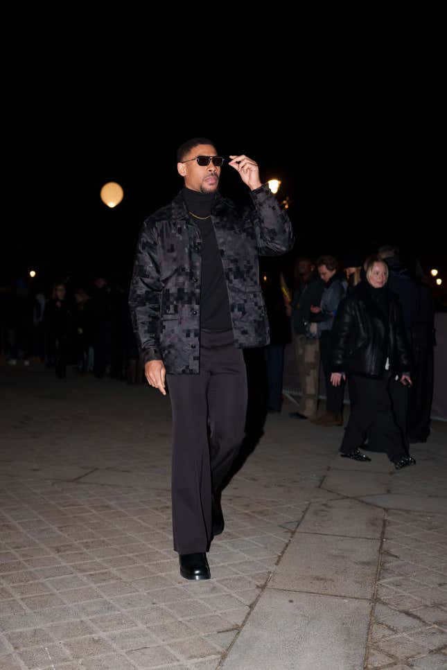 Image for article titled Fly Black Celeb Looks at the Louis Vuitton Show at Paris Fashion Week