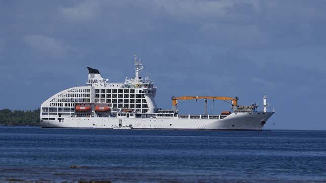 Image for article titled Olympic Village For Surfers Is A Cruise Ship In Tahiti With A Tattoo Parlor And Waterslide