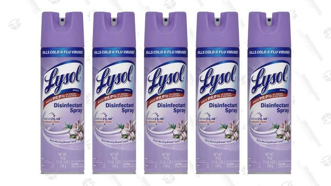 Five Lysol Early Morning Breeze 19oz Cans | $36 | Amazon
Two Lysol Early Morning Breeze 19oz Cans | $15 | Amazon