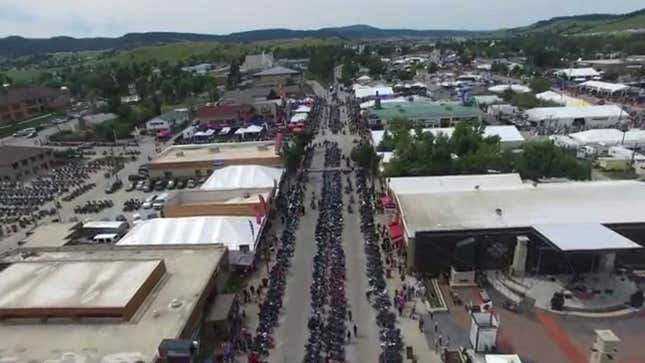 Sturgis Bike Rally From Above: Drone's-Eye View Of The Madness