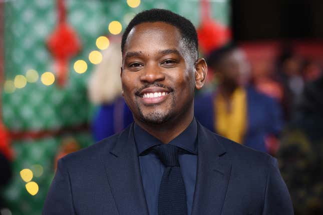 Aml Ameen attends the “Boxing Day” World Premiere at The Curzon Mayfair on November 30, 2021 in London, England.