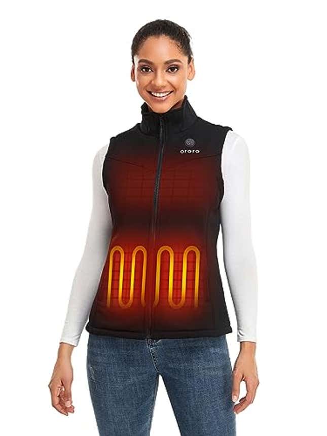 Image for article titled ORORO Women&#39;s Heated Fleece Vest with Battery, Now 20% Off