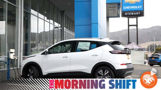 Chevrolet Bolt sits on lot at Chevrolet dealership