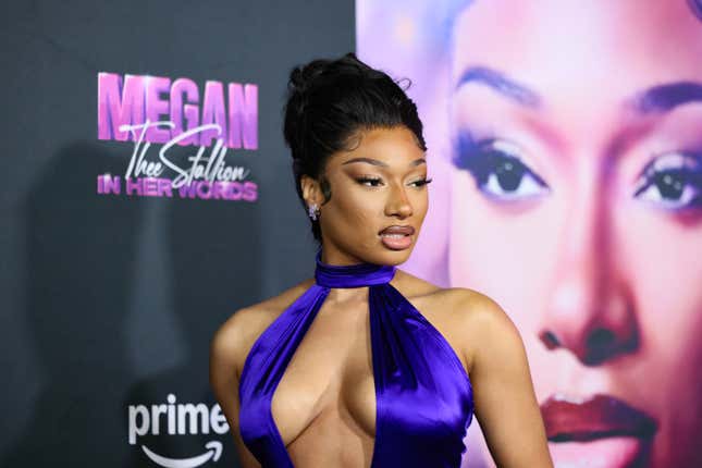 Megan Thee Stallion attends the premiere of Amazon Prime Video’s” Megan Thee Stallion: In Her Words” at TCL Chinese Theatre on October 30, 2024 in Hollywood, California.