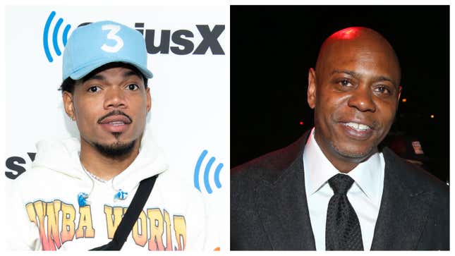 Chance the Rapper, left; Dave Chappelle