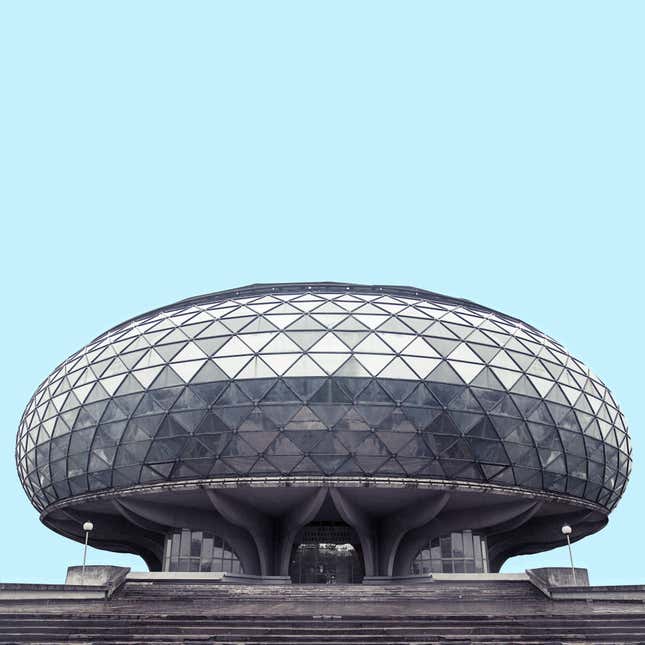 Image for article titled Photos: These 1970s brutalist buildings in Serbia look like Star Wars spaceships