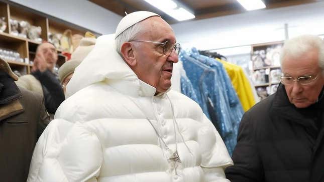 Deepfake of Pope Francis. 