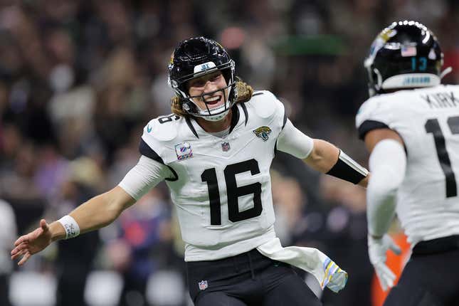 Trevor Lawrence and the Jaguars are 5-2 after beating the Saints on TNF