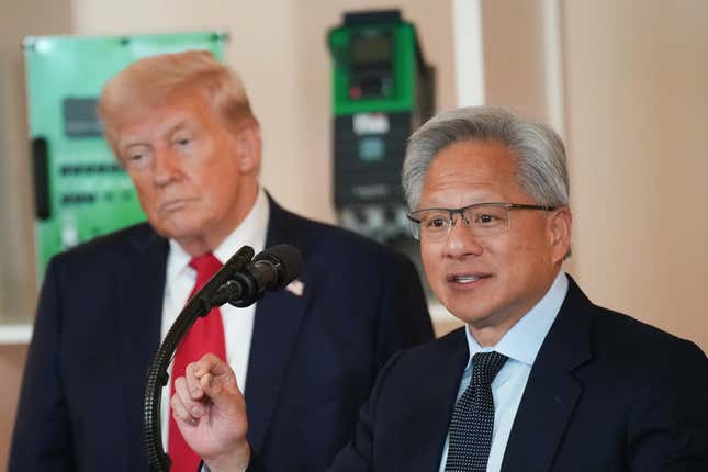 Image for article titled Nvidia and other chipmakers are getting a big win as Trump kills the 'AI diffusion rule'