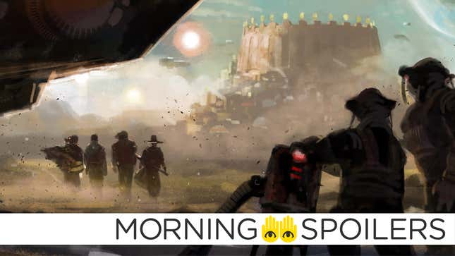 Concept art from Zack Snyder's new sci-fi movie, Rebel Moon.