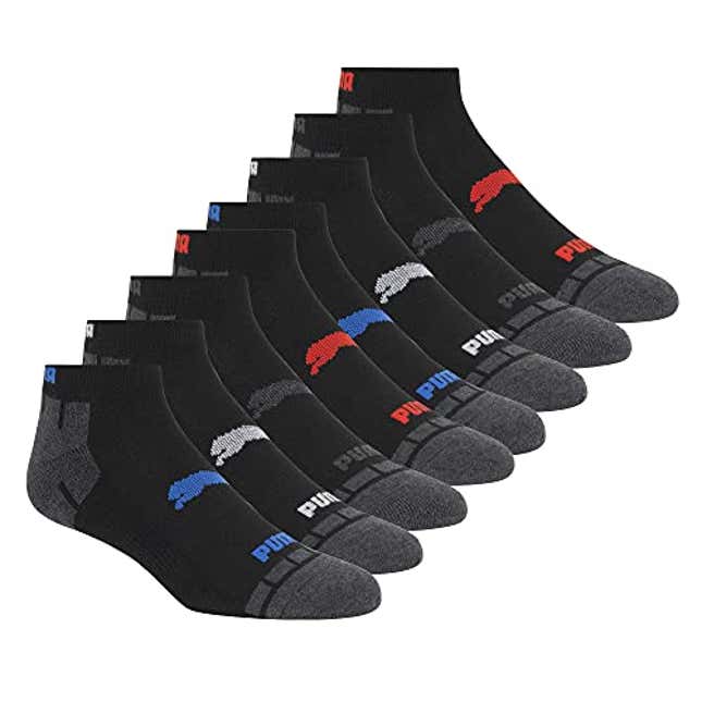 Image for article titled PUMA mens 8 Pack Low Cut Running Socks, Now 18% Off