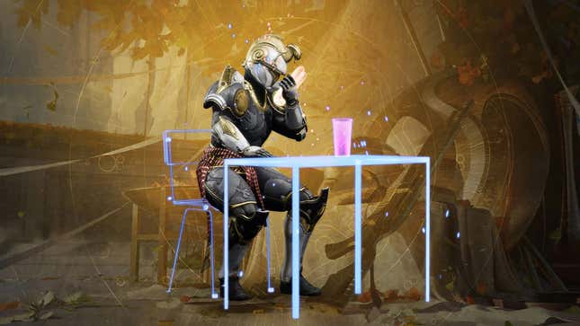 A Destiny 2 Guardian gets a hot dog-eating contest emote.