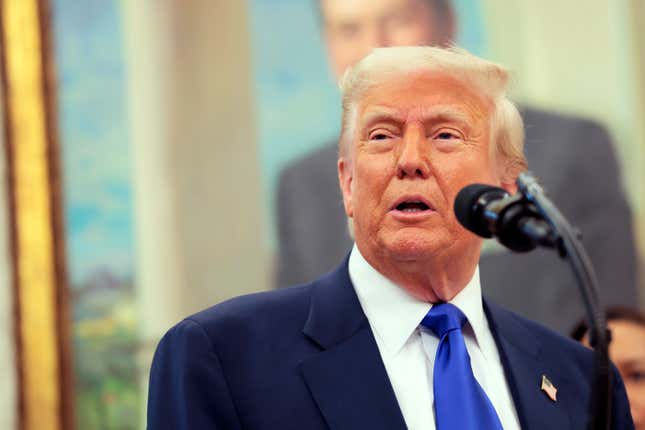 Image for article titled Trump talks tough on Canada — while importing more cars, lumber, and oil