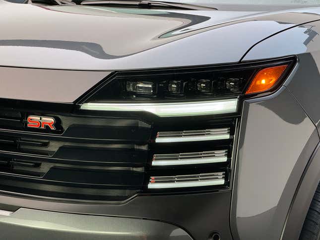 Headlights of a grey 2025 Nissan Kicks