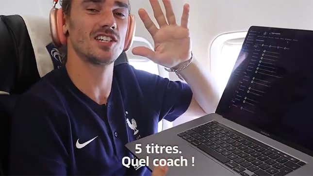 Image for article titled Antoine Griezmann Is Playing Football Manager The Hard Way