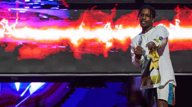 Happier days: A$AP Rocky performing in Singapore in April 2019