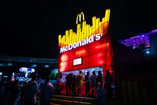 A McDonald’s stand during day two of Lollapalooza Brazil in Sao Paulo, Brazil. 