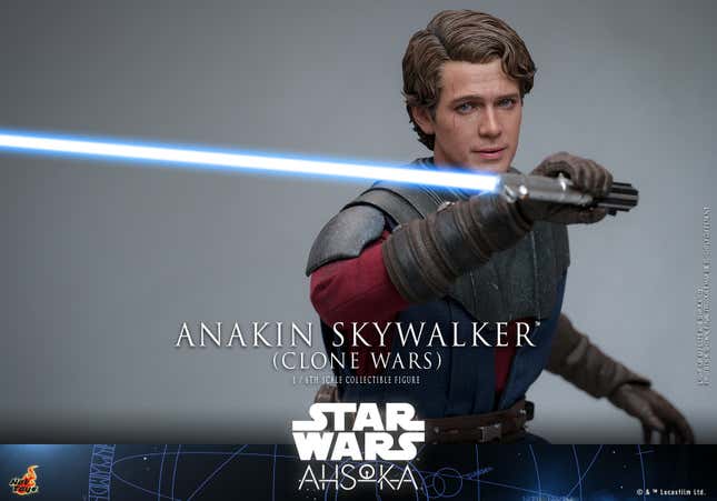 Image for article titled Hot Toys&#39; New Ahsoka Anakin Skywalker Smashes Hayden Christensen Into Clone Wars