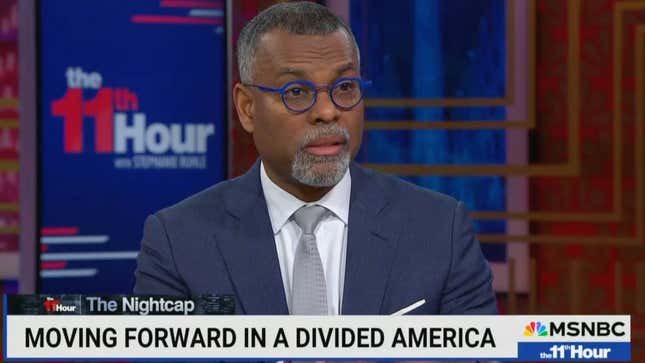 Image de l'article intitulé Le professeur Eddie Glaude Jr. de Princeton explique à un présentateur blanc de MSNBC la véritable raison pour laquelle Kamala a perdu la vie