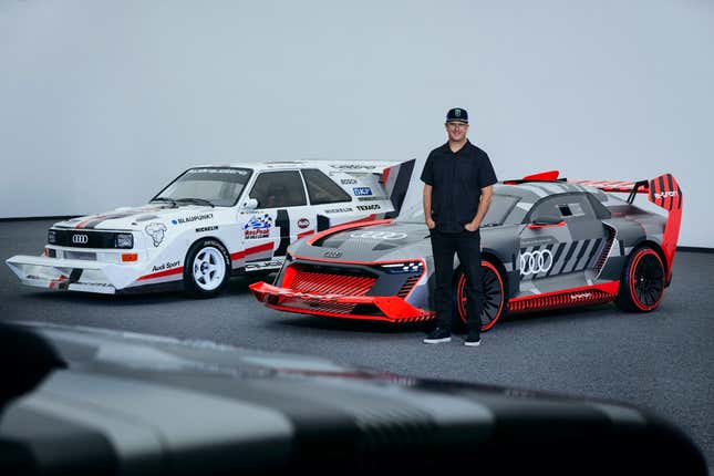 Image for article titled The Hoonitron Is Ken Block's Electric Homage To The Audi Quattro S1