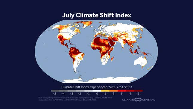 Sky high July 2023 temperatures.