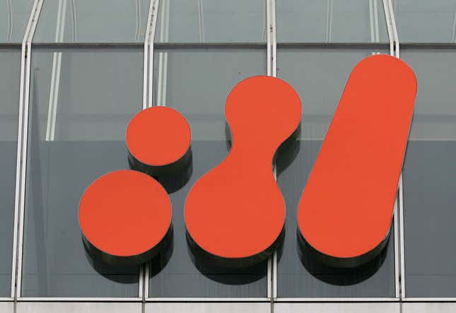 FILE - Mining giant BHP Billiton logo sits on the outside of their head office in Melbourne, Australia, Thursday, Nov. 27, 2008. Shares in U.K.-based mining giant Anglo American surged Thursday, April 25, 2024, after it received a 31 billion-pound ($39 billion) takeover approach from rival BHP Billiton, a deal that would create the world’s biggest copper miner, with around 10% of global output — a hugely lucrative market in the transition to clean energy. (AP Photo/Scott Barbour, File)