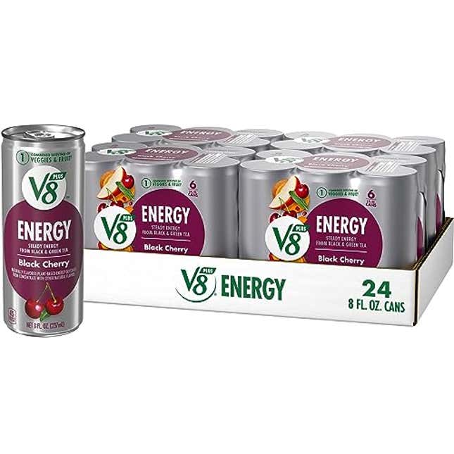 Image for article titled V8 +ENERGY Black Cherry Energy Drink, Now 15% Off