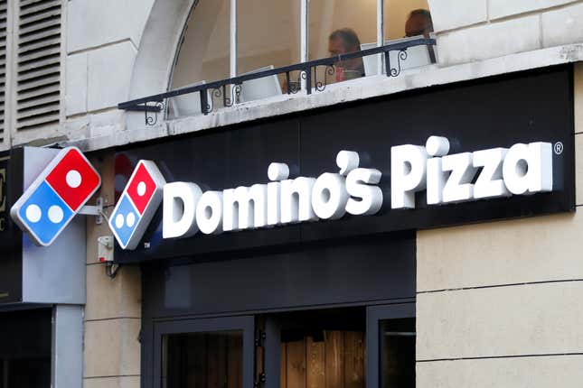 A Domino’s Pizza restaurant in Paris.