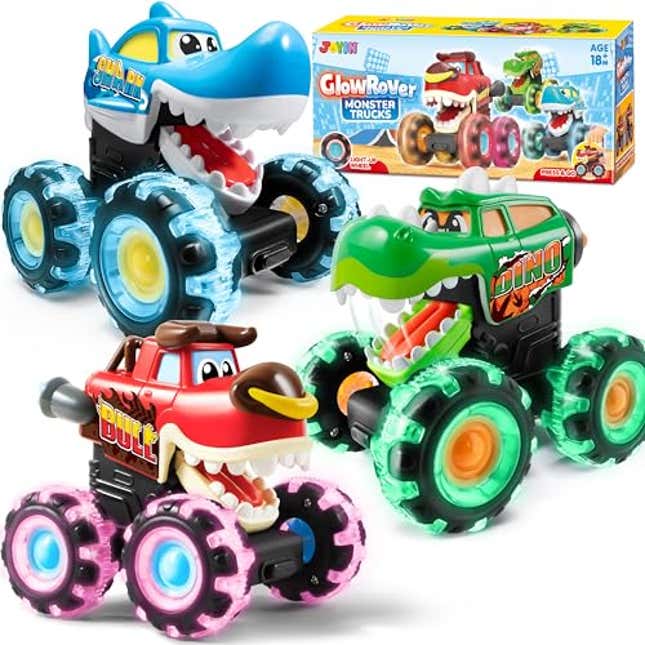 Image for article titled JOYIN 3 Pack Monster Truck Toy, Now 33% Off