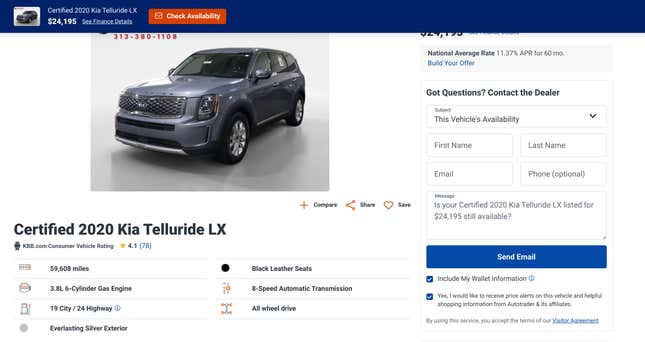 Image for article titled The Hyundai Palisade and Kia Telluride Are Excellent Used Car Values Under $35,000