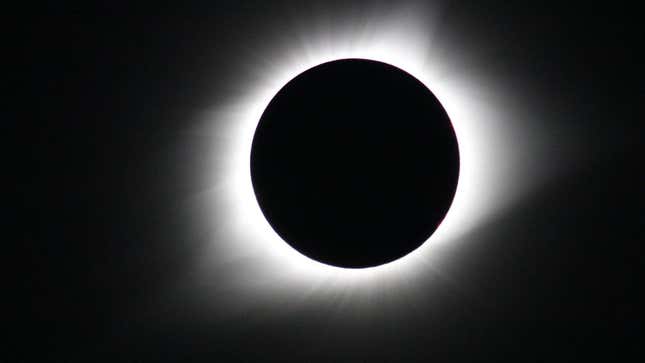 A view of the 2017 total solar eclipse from Madras, Oregon.
