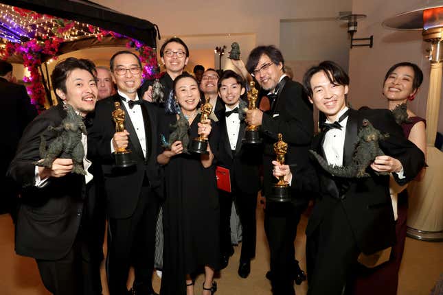 Image for article titled The Oscars Belonged to Minus One&#39;s Tiny, Golden Godzilla