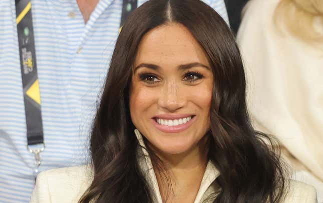 Meghan, Duchess of Sussex is seen at the Sitting Volleyball Competition during day two of the Invictus Games The Hague 2020 at Zuiderpark on April 17, 2022 in The Hague, Netherlands. (Photo by Chris Jackson/Getty Images for the Invictus Games Foundation)